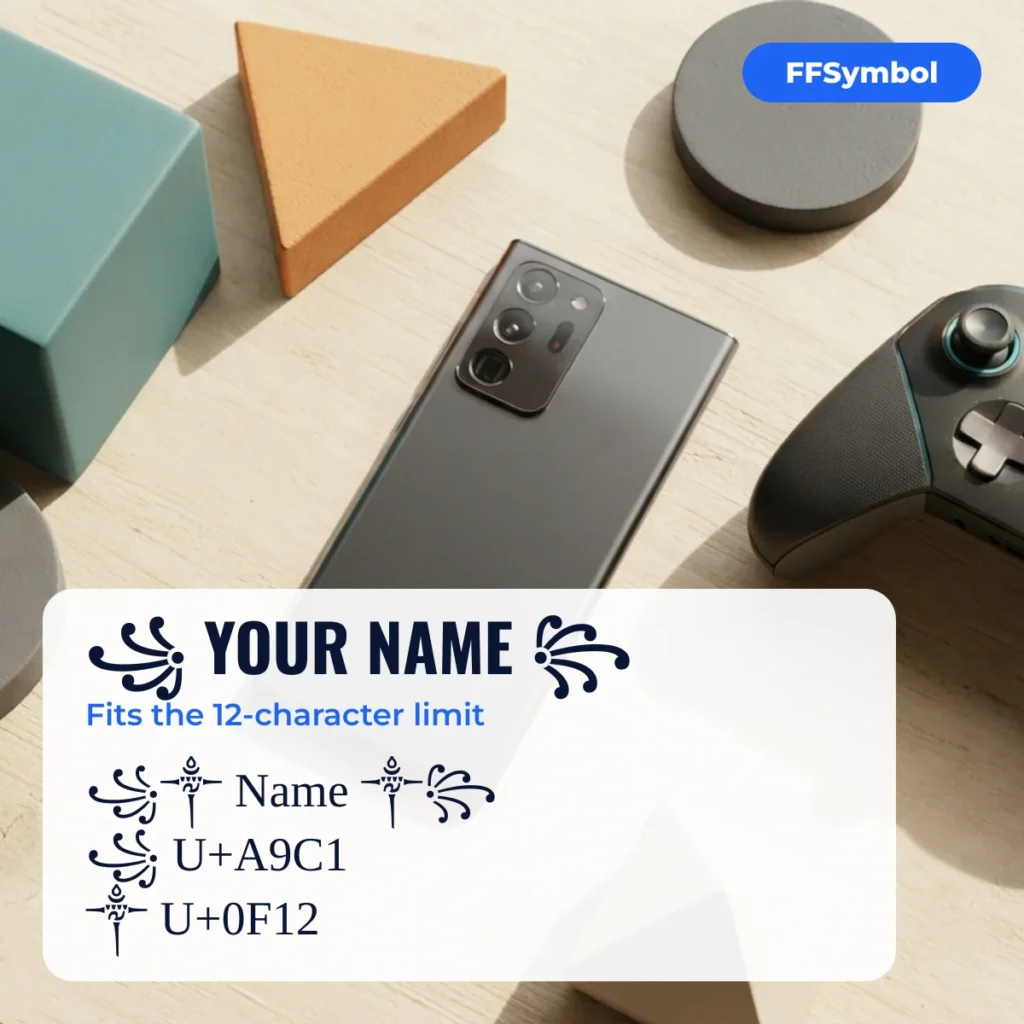 ꧁༒☬ Your Name ☬༒꧂ — Decode & Copy the Bracket Symbols: names that fit the 12-character Free Fire limit